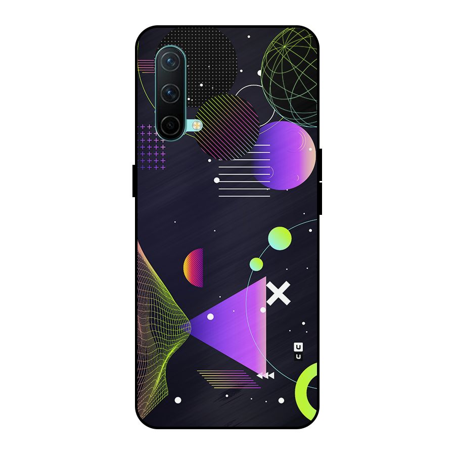 Geometrical Wireframe Metal Back Case for OnePlus Nord CE 5G