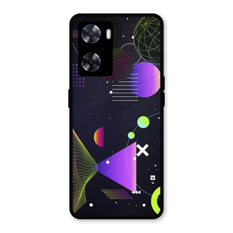 Geometrical Wireframe Metal Back Case for OnePlus Nord N20 SE