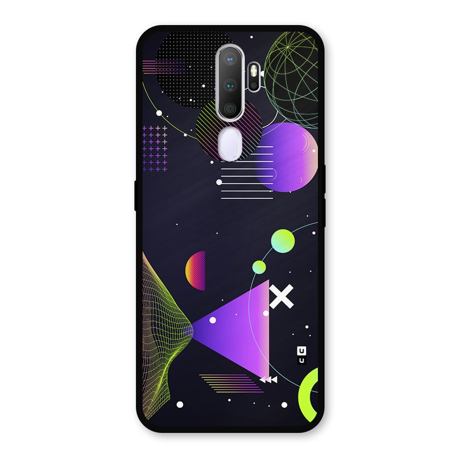 Geometrical Wireframe Metal Back Case for Oppo A5 (2020)