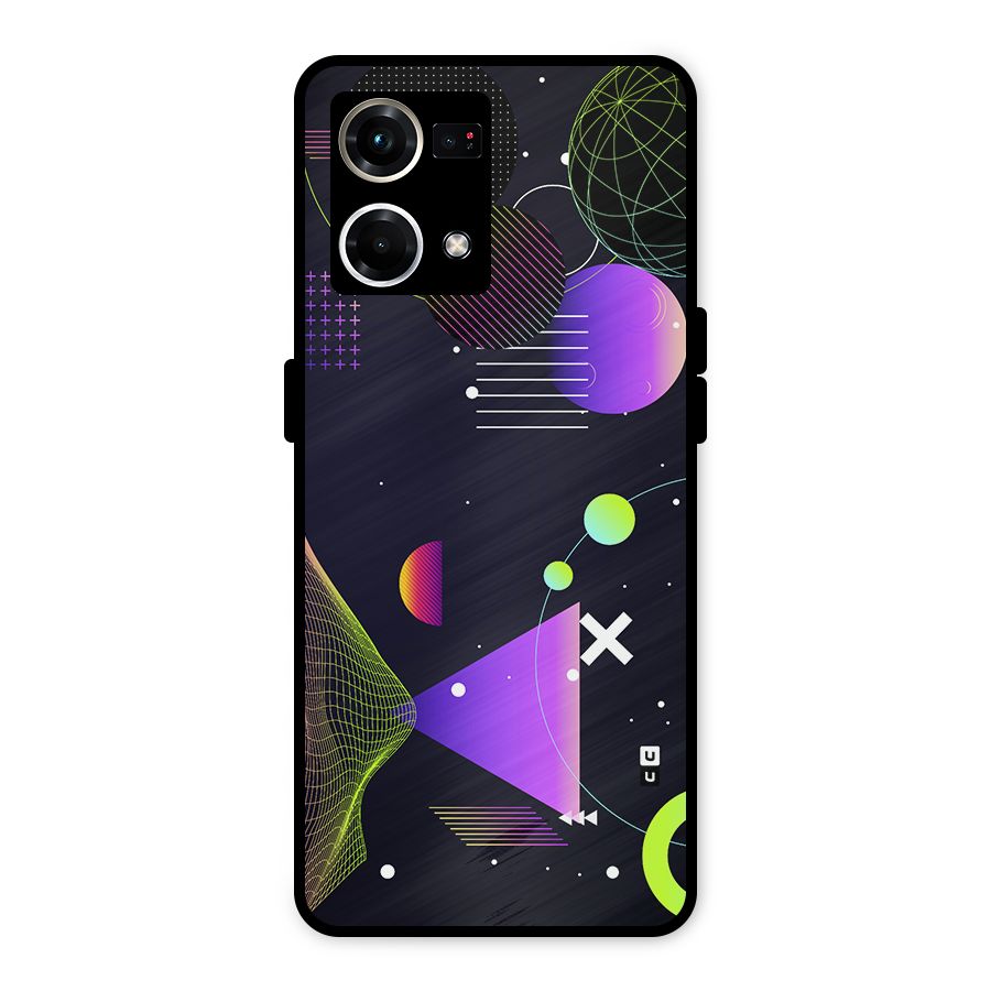 Geometrical Wireframe Metal Back Case for Oppo F21s Pro 4G