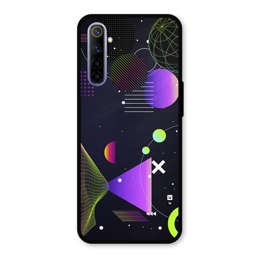Geometrical Wireframe Metal Back Case for Realme 6i