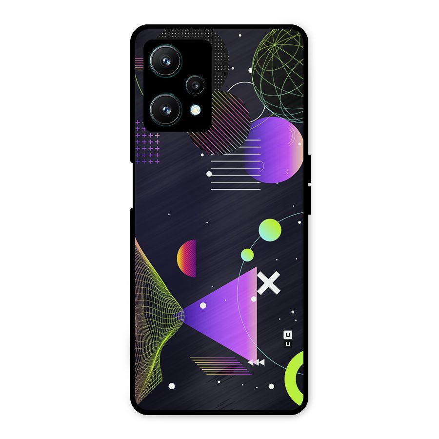 Geometrical Wireframe Metal Back Case for Realme 9 Pro 5G