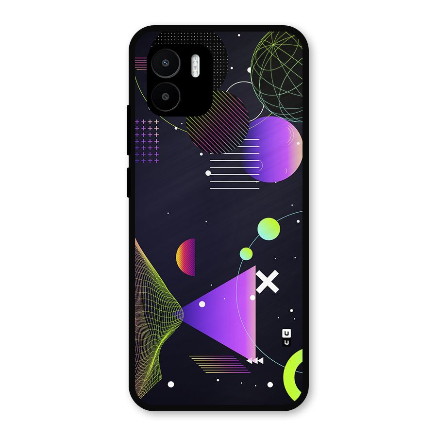 Geometrical Wireframe Metal Back Case for Redmi A1