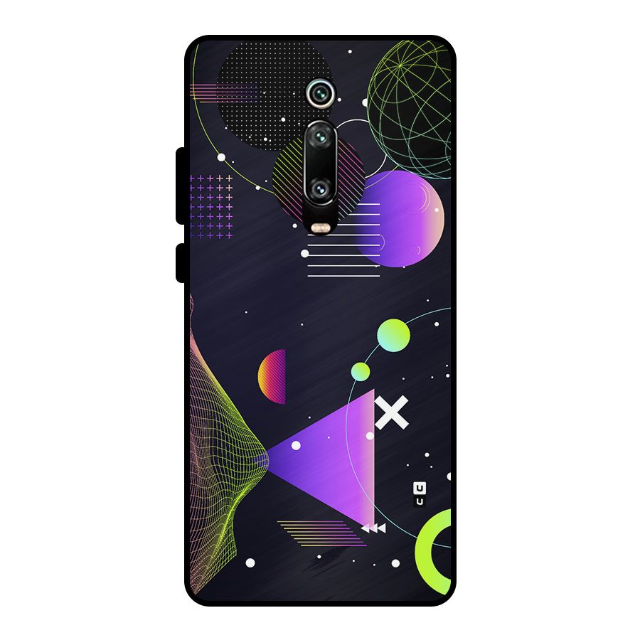 Geometrical Wireframe Metal Back Case for Redmi K20