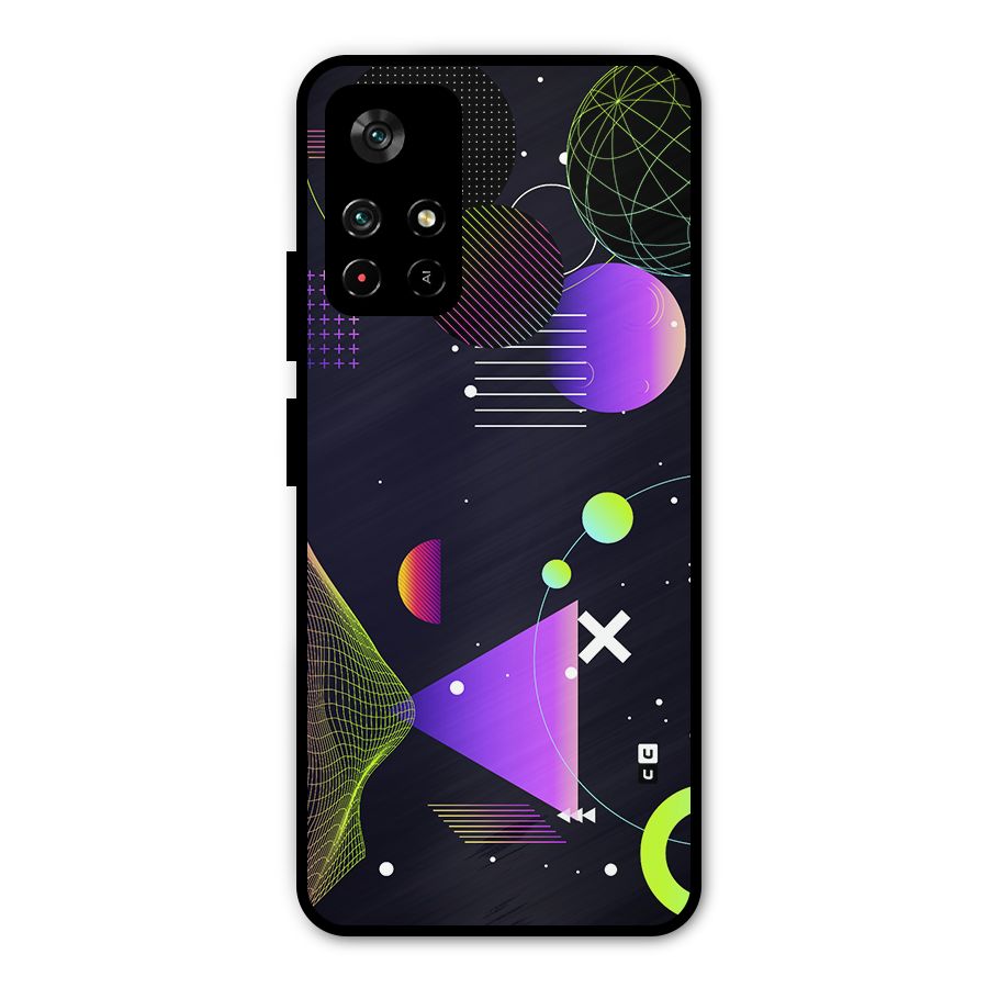 Geometrical Wireframe Metal Back Case for Redmi Note 11T 5G