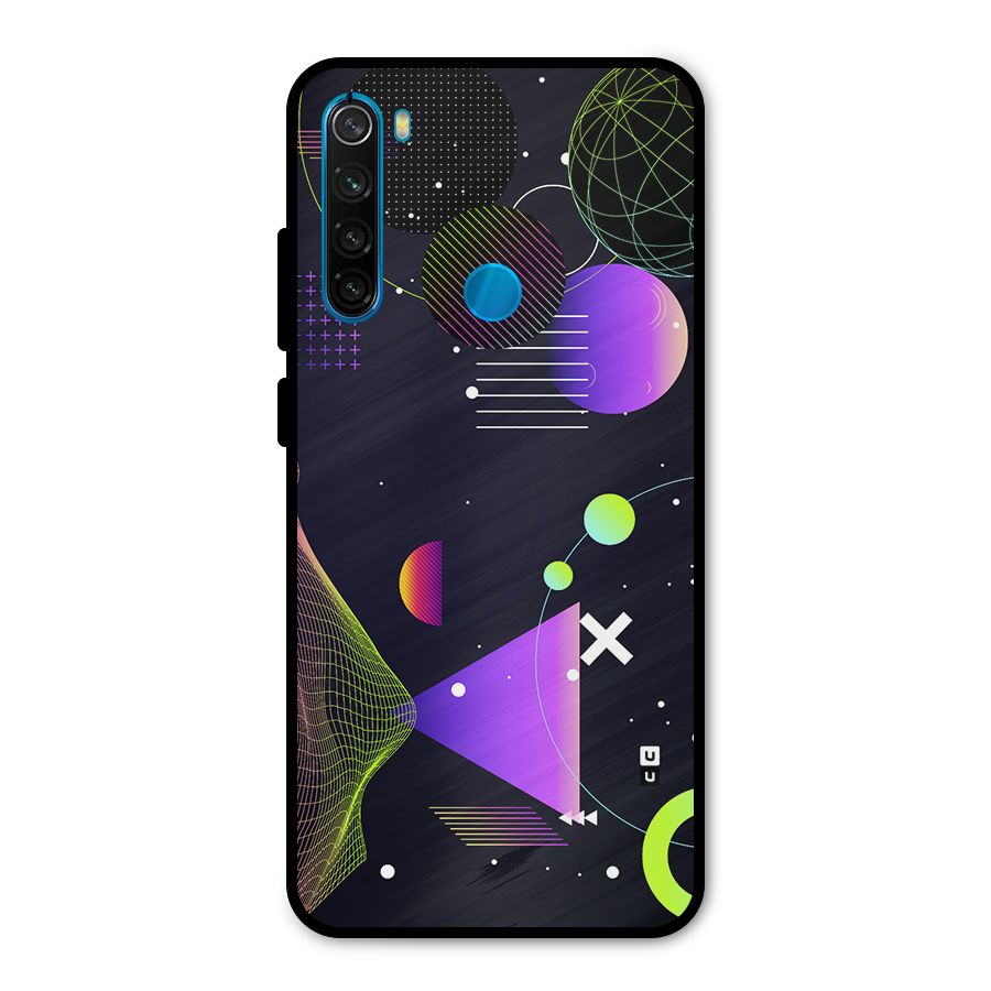 Geometrical Wireframe Metal Back Case for Redmi Note 8