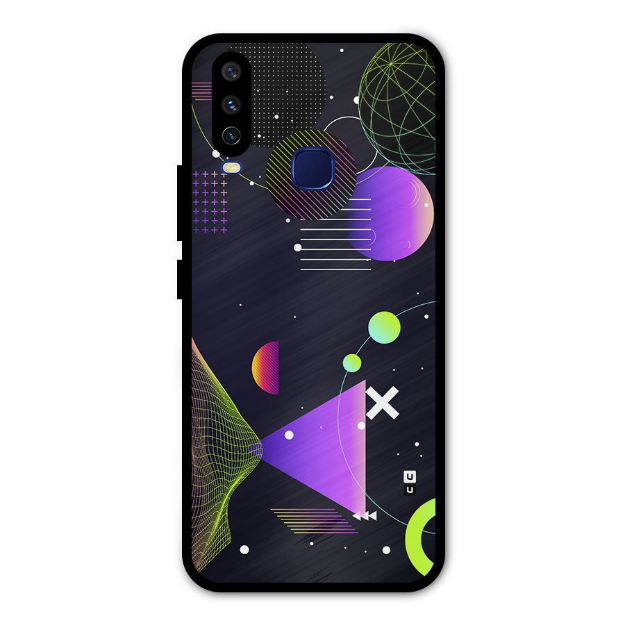 Geometrical Wireframe Metal Back Case for Vivo U10