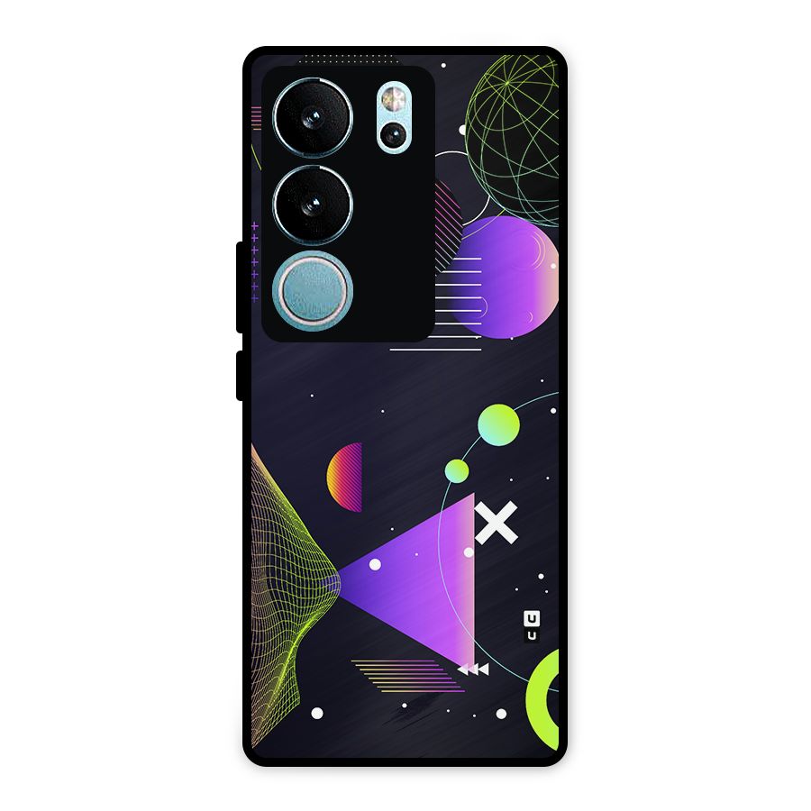 Geometrical Wireframe Metal Back Case for Vivo V29