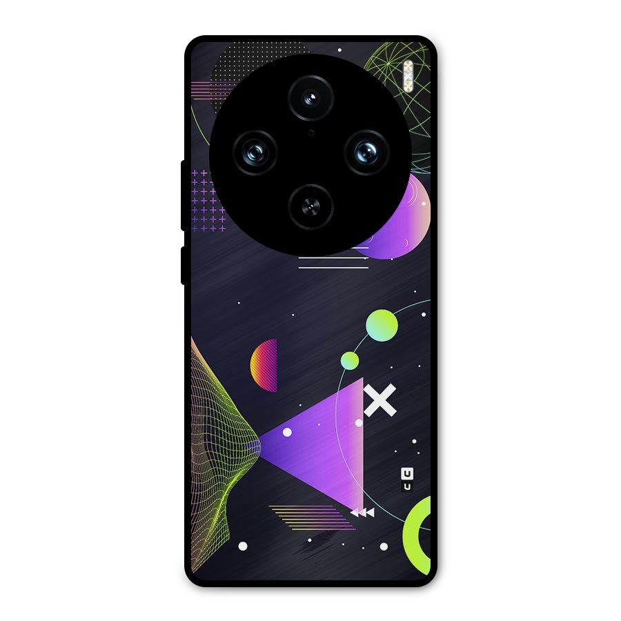 Geometrical Wireframe Metal Back Case for Vivo X100 Pro