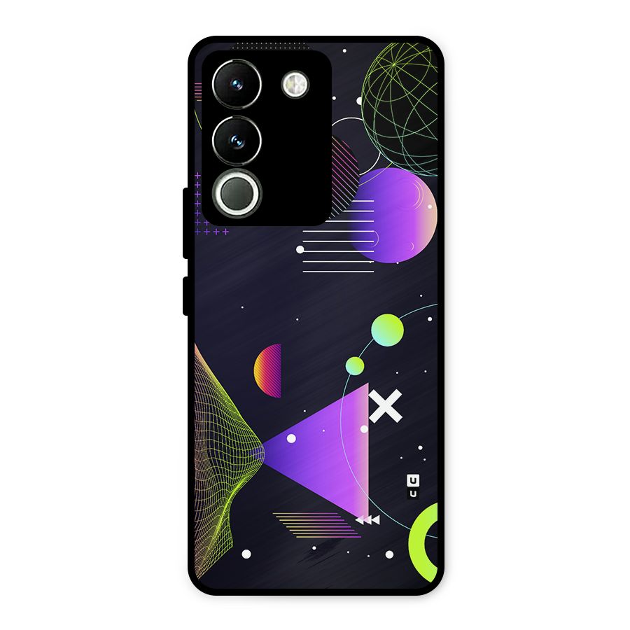 Geometrical Wireframe Metal Back Case for Vivo Y200