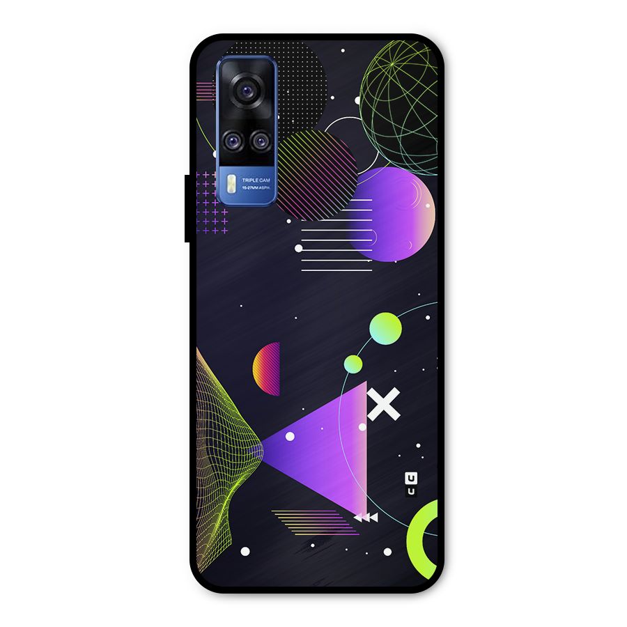 Geometrical Wireframe Metal Back Case for Vivo Y31