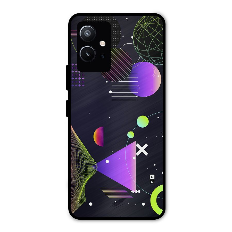Geometrical Wireframe Metal Back Case for Vivo Y75 5G