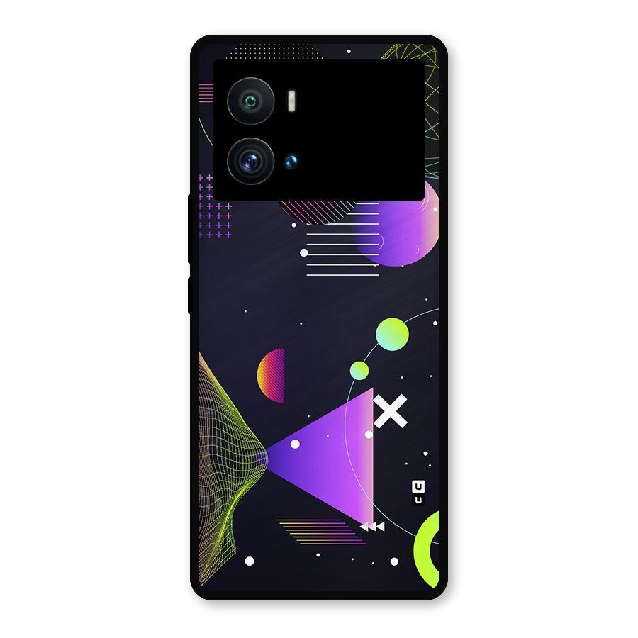 Geometrical Wireframe Metal Back Case for iQOO 9 Pro