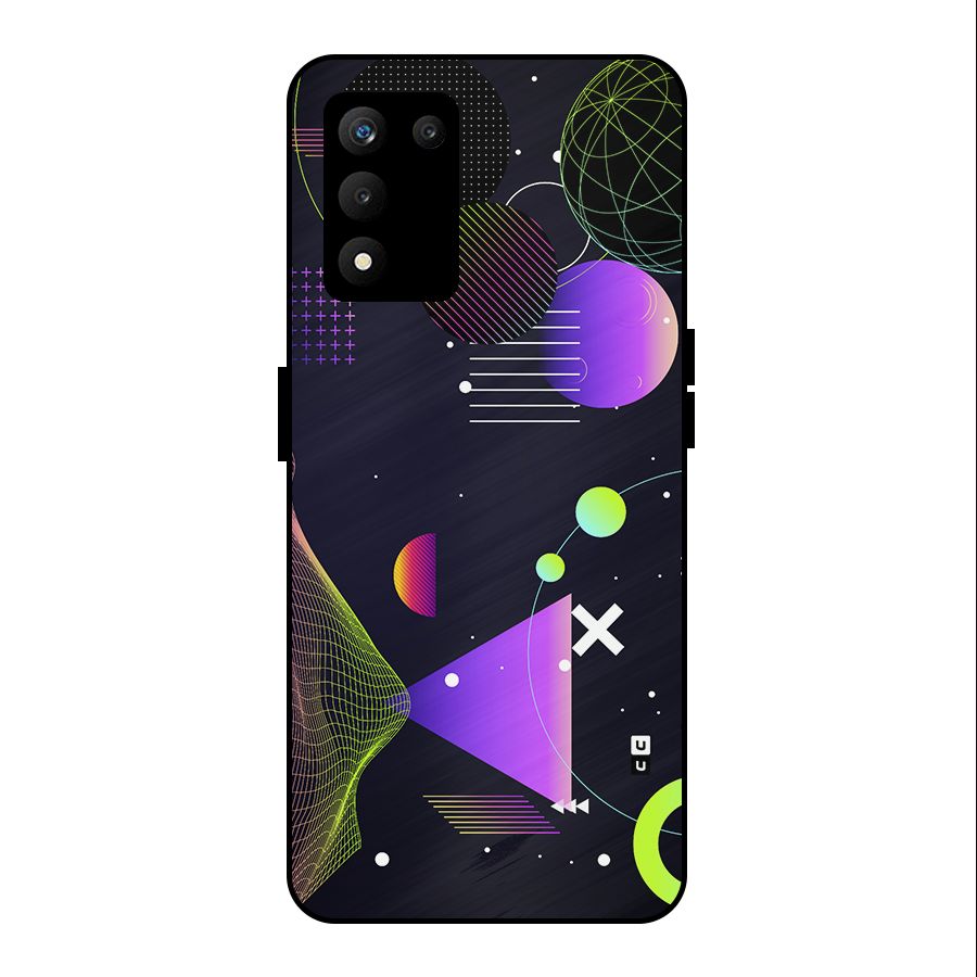 Geometrical Wireframe Metal Back Case for realme 9 5G SE