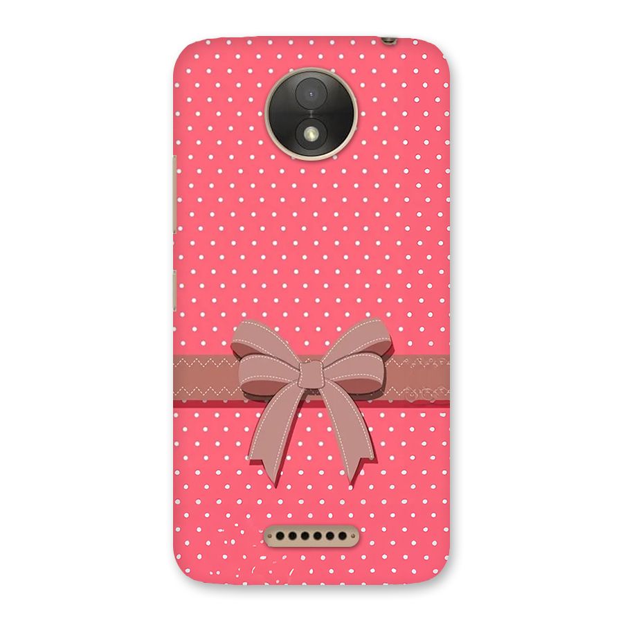 Gift Ribbon Back Case for Moto C Plus