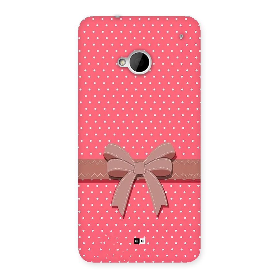 Gift Ribbon Back Case for One M7 (Single Sim)