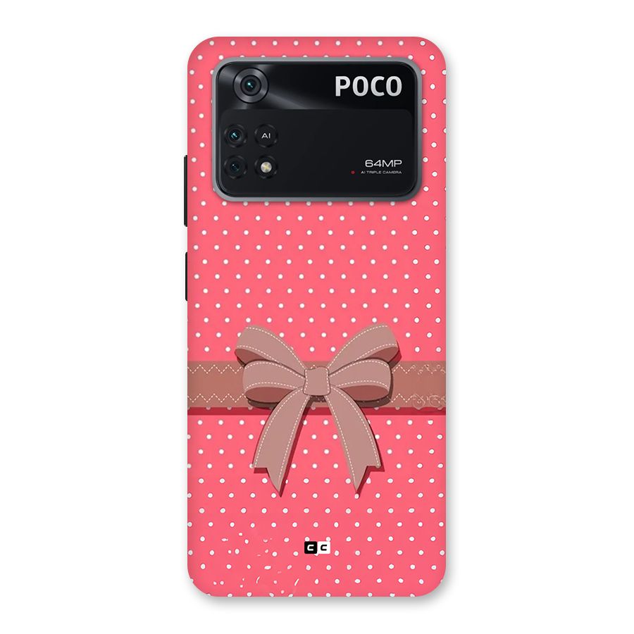 Gift Ribbon Back Case for Poco M4 Pro 4G