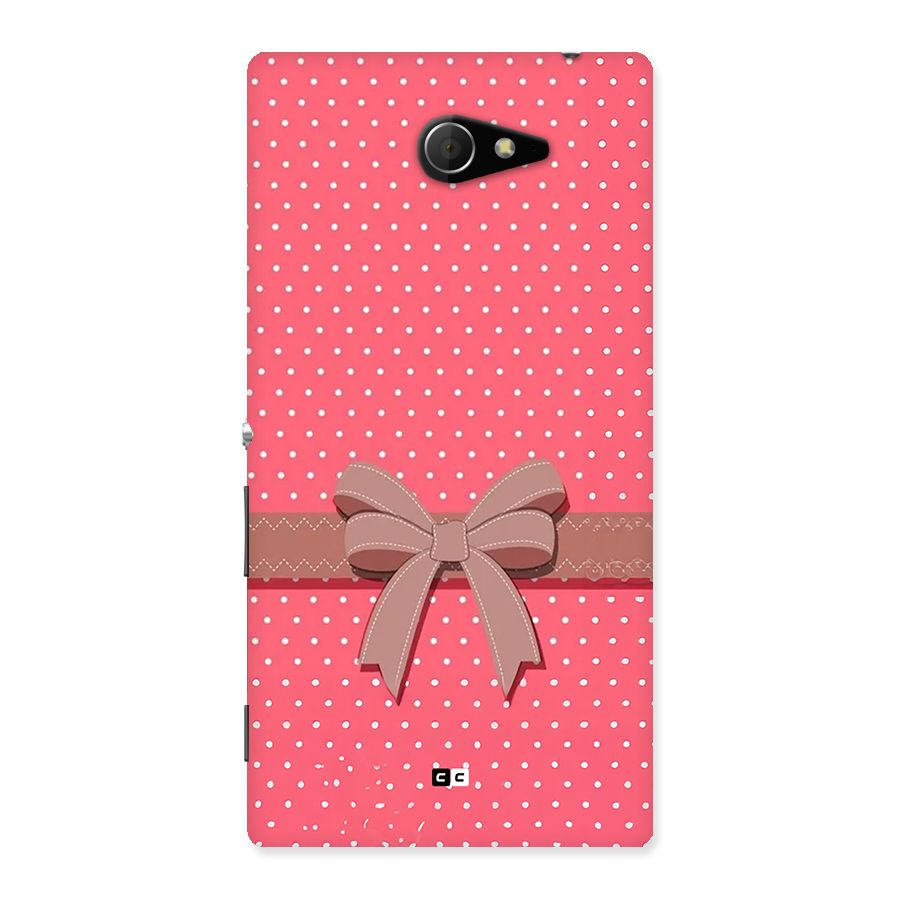 Gift Ribbon Back Case for Xperia M2
