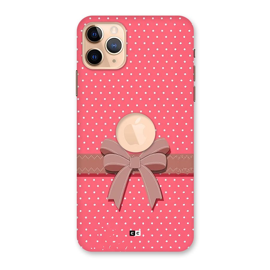 Gift Ribbon Back Case for iPhone 11 Pro Max Logo Cut