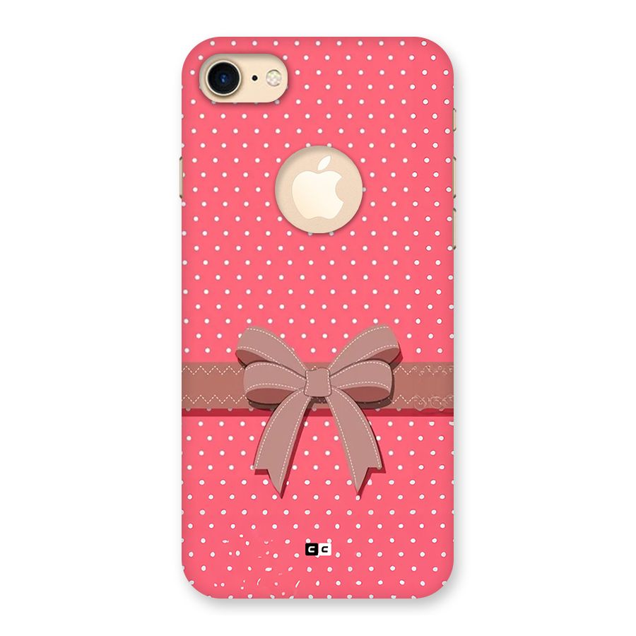 Gift Ribbon Back Case for iPhone 7 Logo Cut