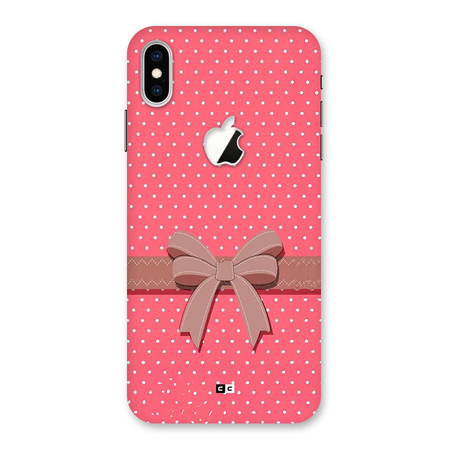 Gift Ribbon Back Case for iPhone XS Max Apple Cut