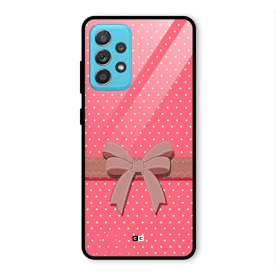 Gift Ribbon Glass Back Case for Galaxy A52s 5G