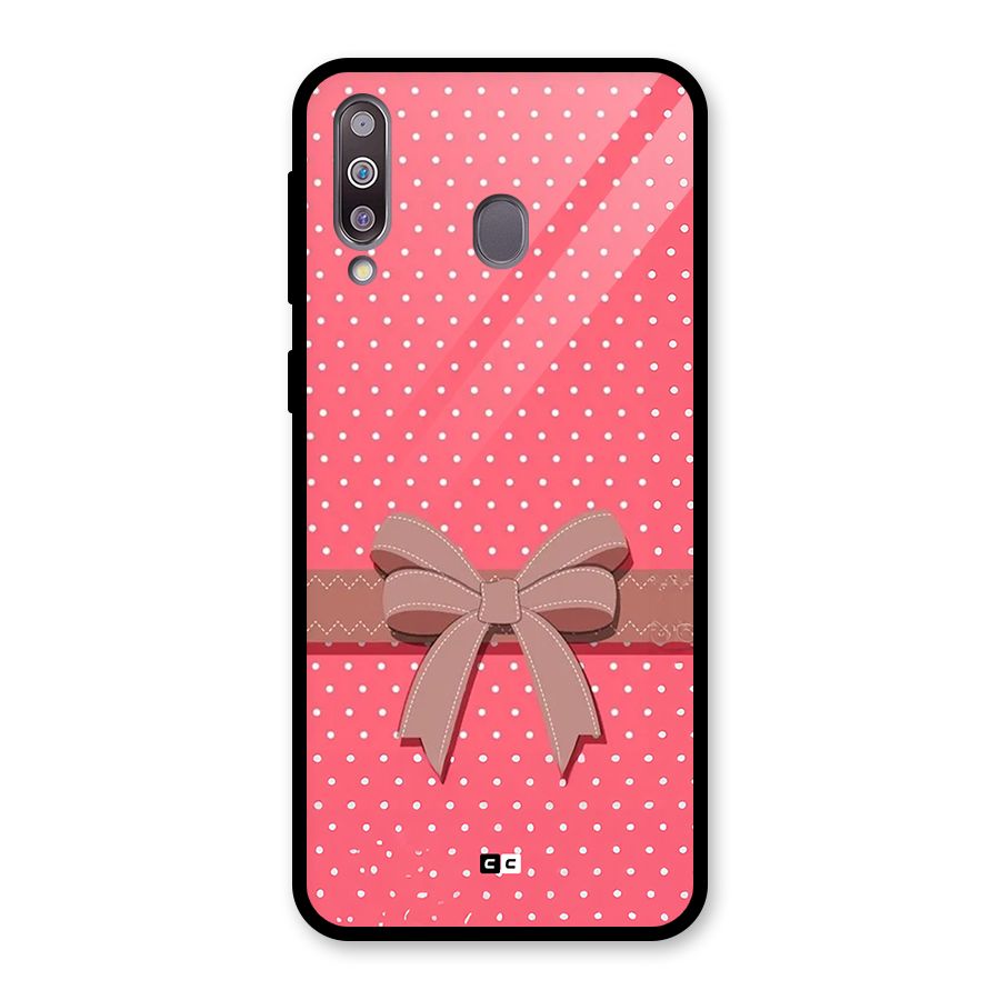 Gift Ribbon Glass Back Case for Galaxy M30