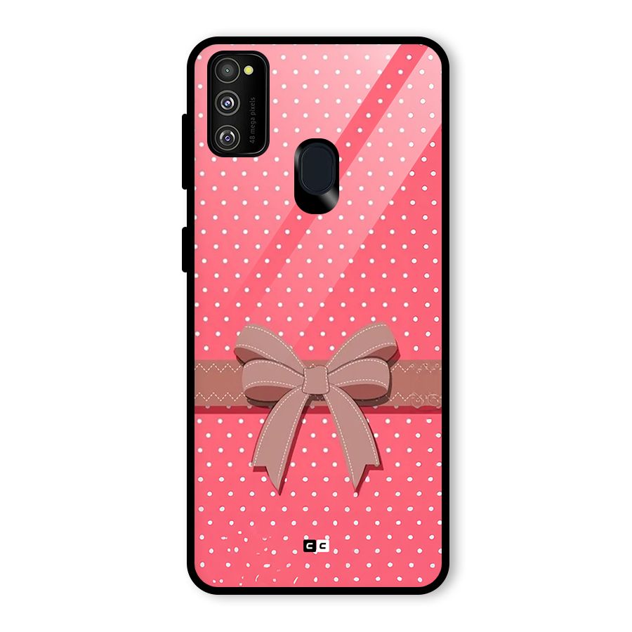 Gift Ribbon Glass Back Case for Galaxy M30s