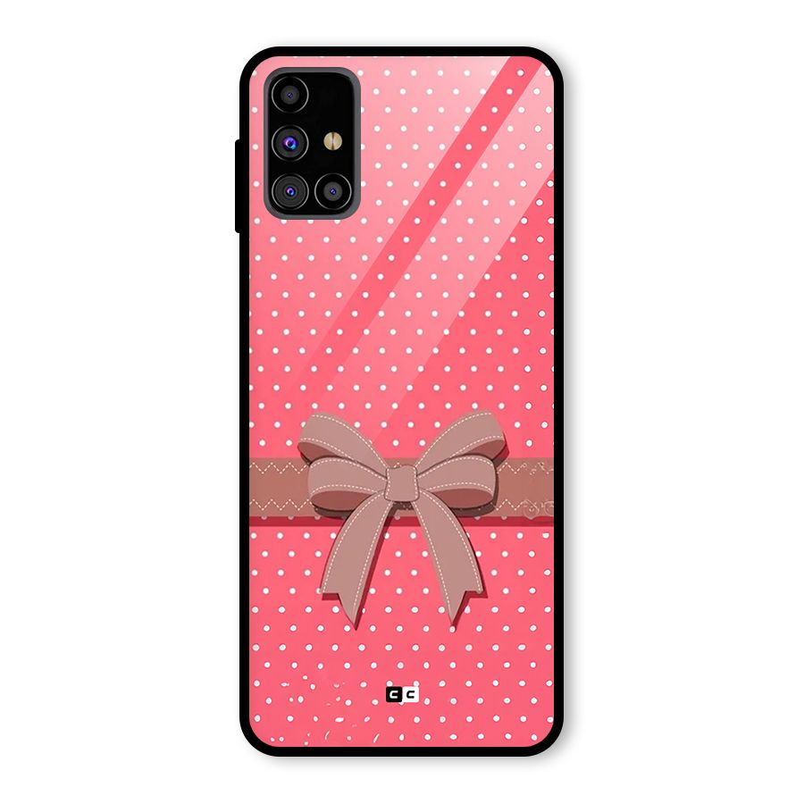 Gift Ribbon Glass Back Case for Galaxy M31s