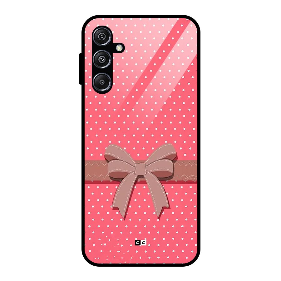 Gift Ribbon Glass Back Case for Galaxy M34 5G