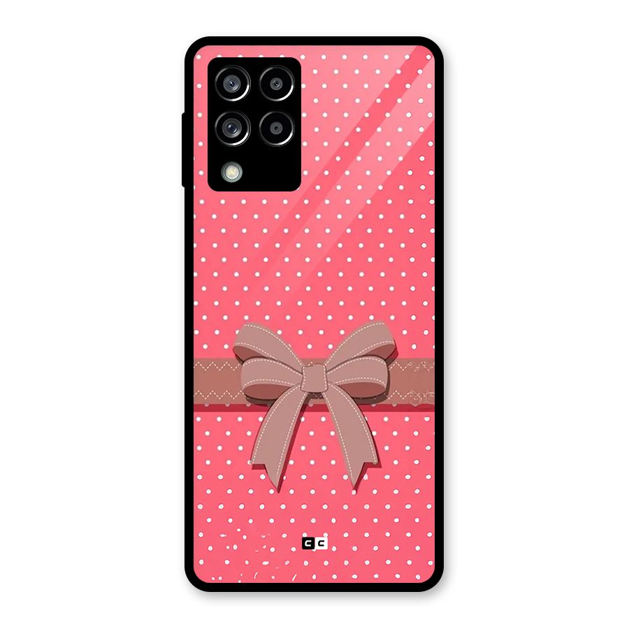 Gift Ribbon Glass Back Case for Galaxy M53 5G