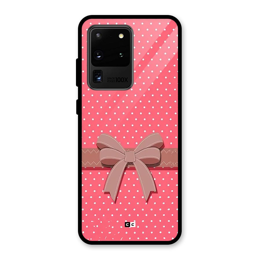Gift Ribbon Glass Back Case for Galaxy S20 Ultra