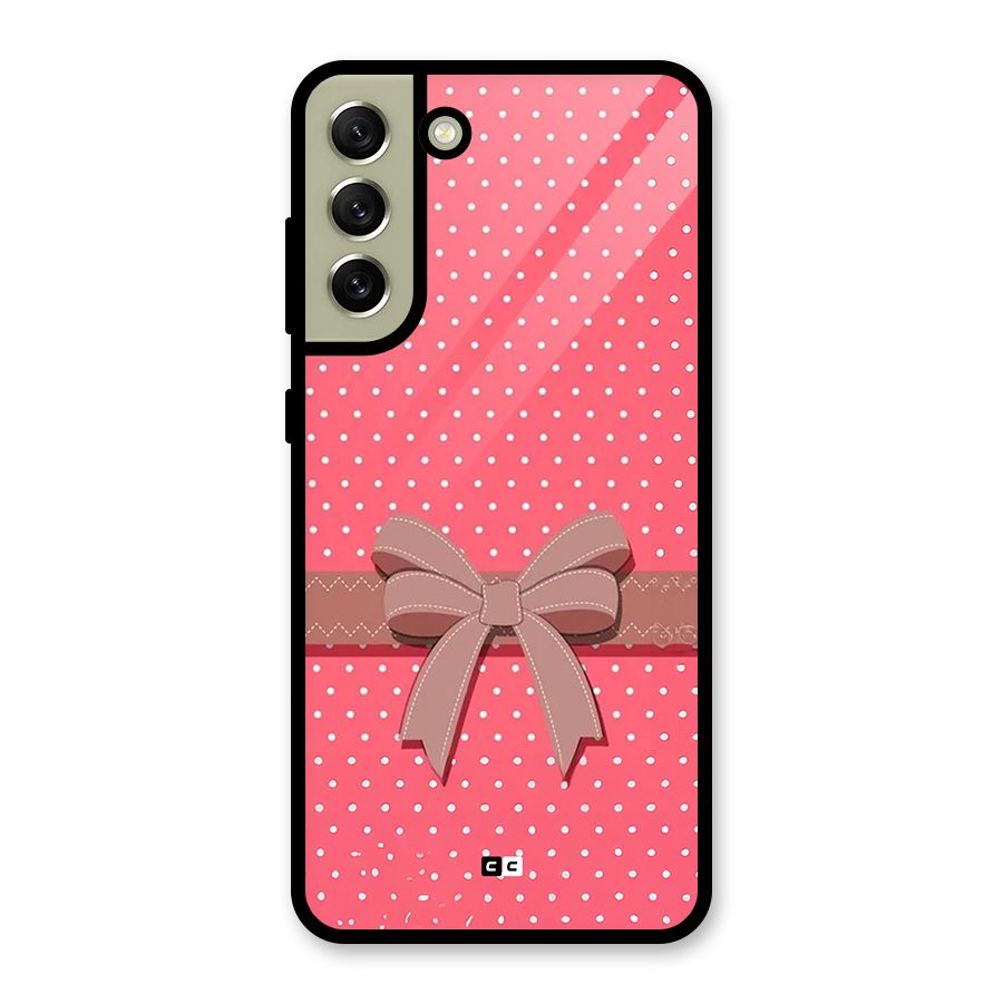Gift Ribbon Glass Back Case for Galaxy S21 FE 5G