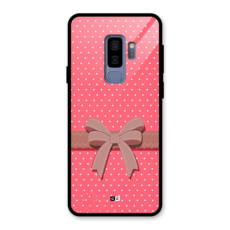 Gift Ribbon Glass Back Case for Galaxy S9 Plus