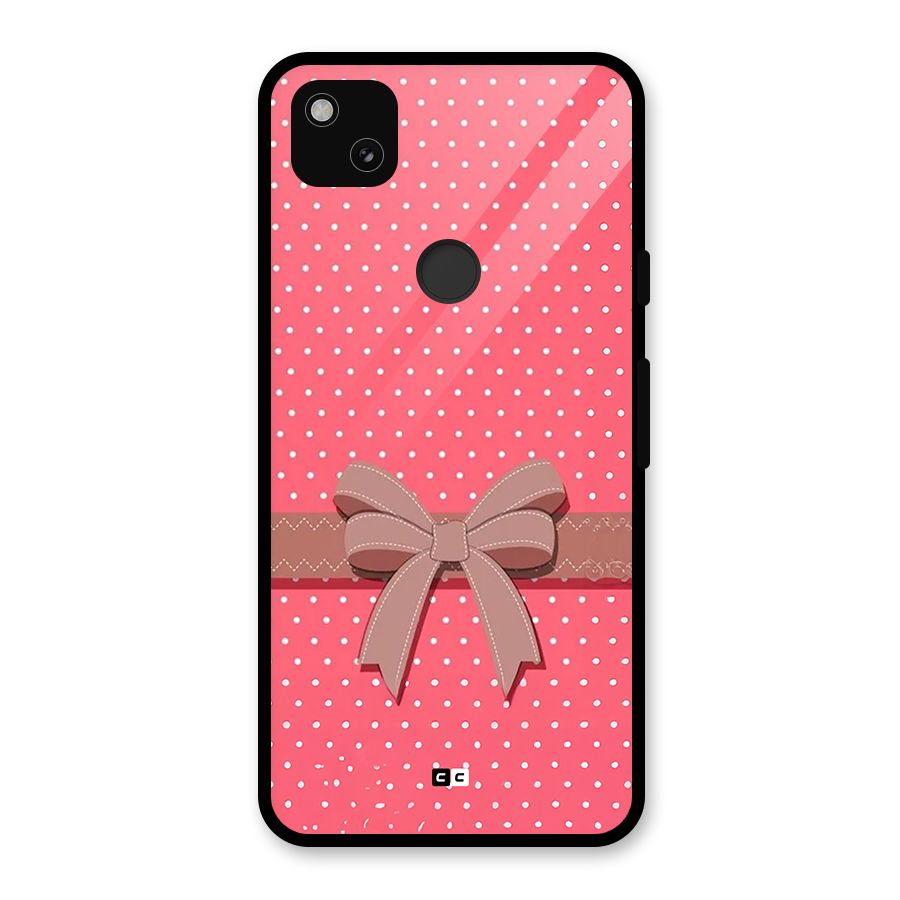 Gift Ribbon Glass Back Case for Google Pixel 4a