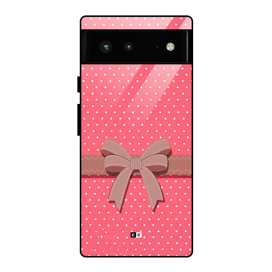 Gift Ribbon Glass Back Case for Google Pixel 6