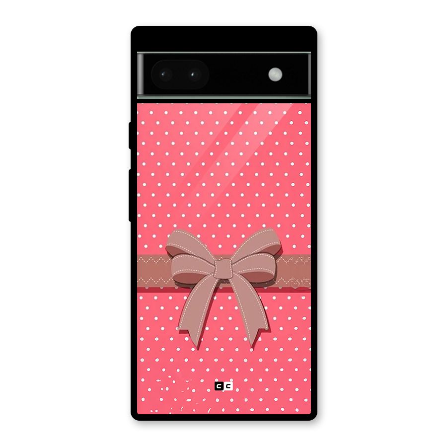 Gift Ribbon Glass Back Case for Google Pixel 6a