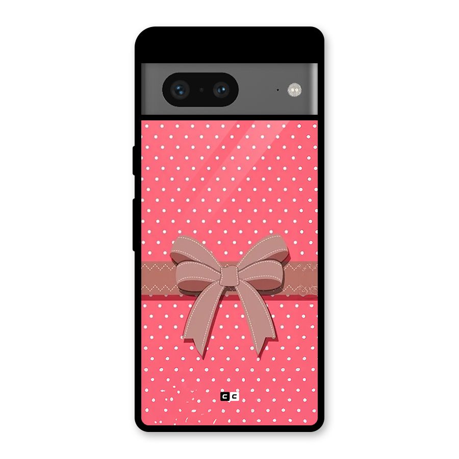 Gift Ribbon Glass Back Case for Google Pixel 7