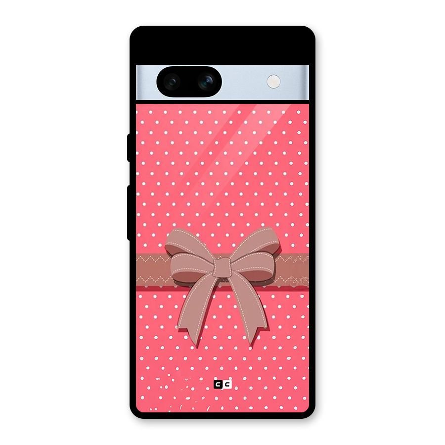 Gift Ribbon Glass Back Case for Google Pixel 7a