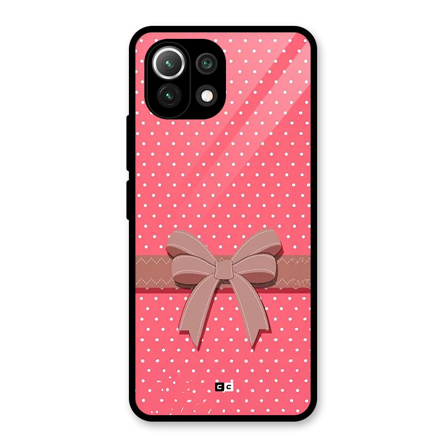 Gift Ribbon Glass Back Case for Mi 11 Lite NE 5G