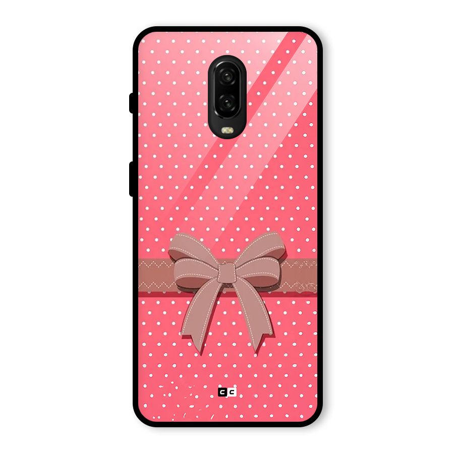Gift Ribbon Glass Back Case for OnePlus 6T