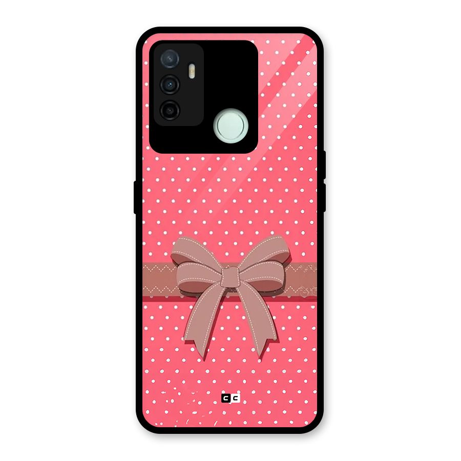 Gift Ribbon Glass Back Case for Oppo A53