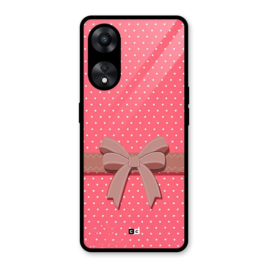 Gift Ribbon Glass Back Case for Oppo A78