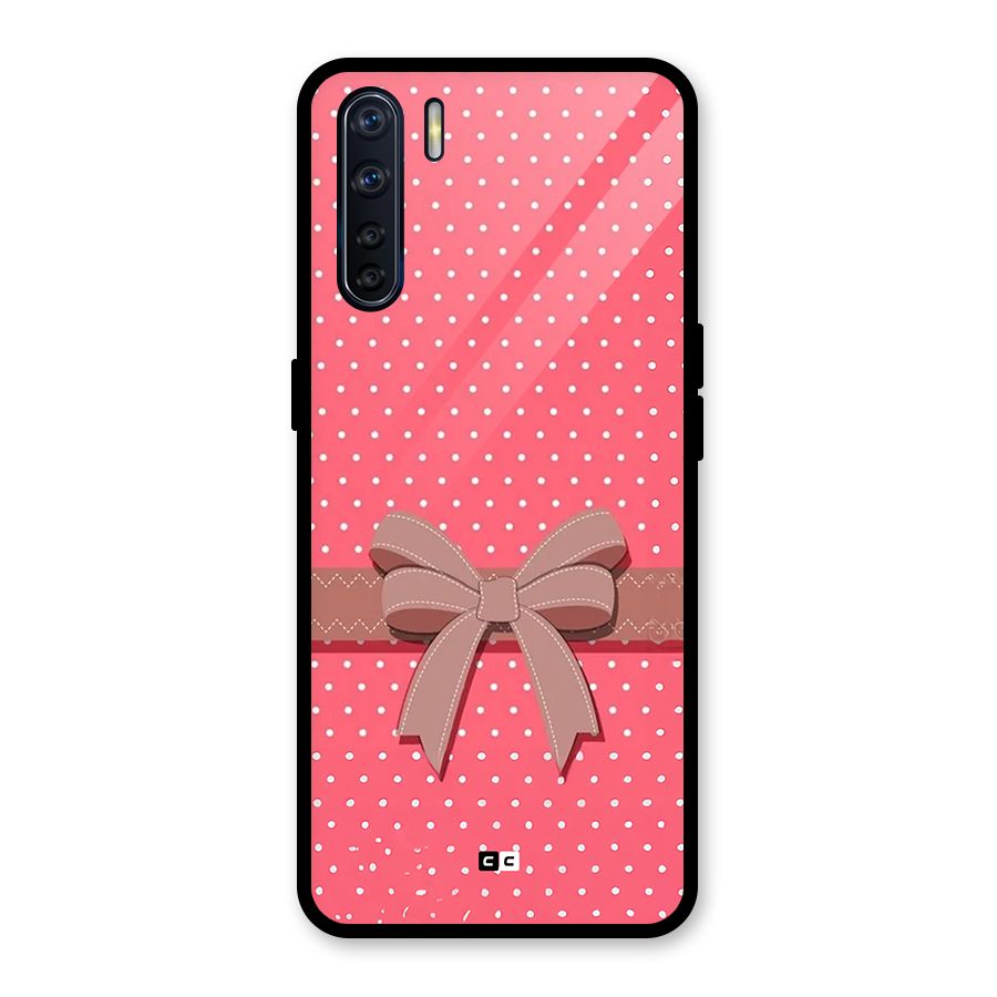 Gift Ribbon Glass Back Case for Oppo F15