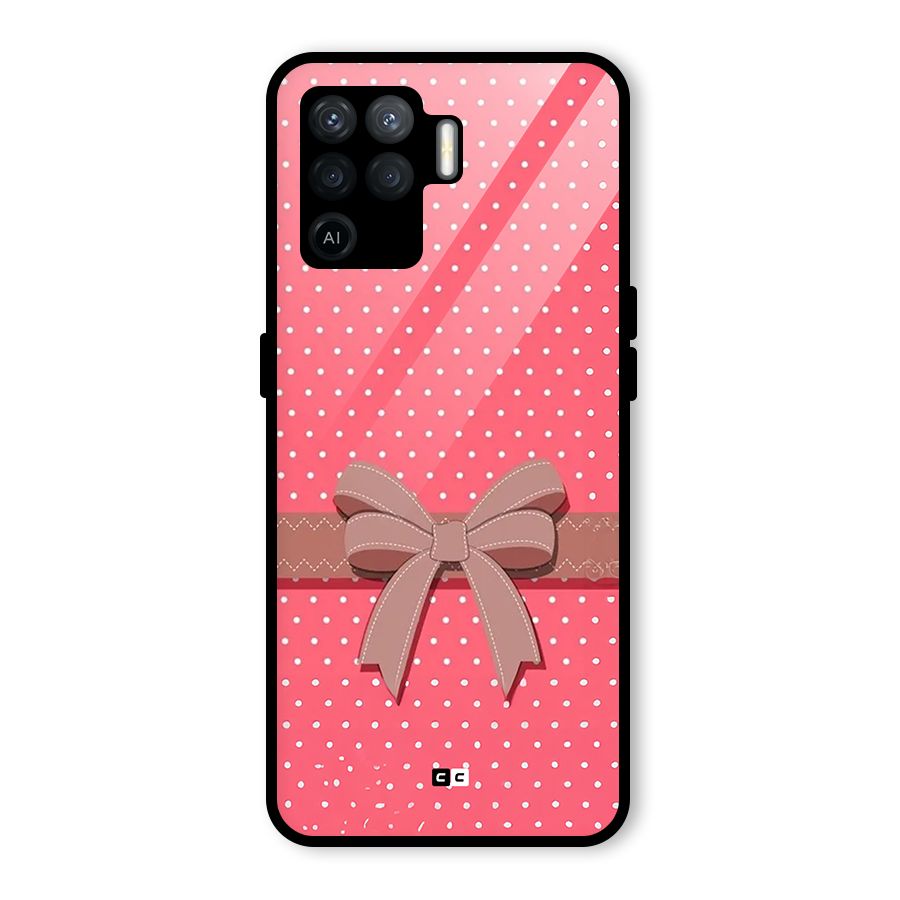 Gift Ribbon Glass Back Case for Oppo F19 Pro