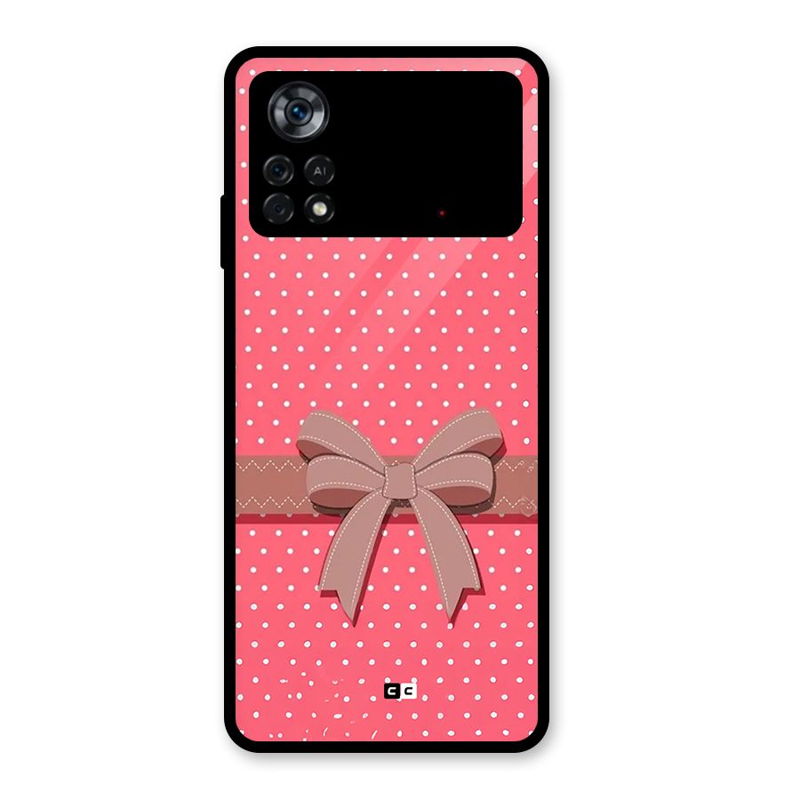 Gift Ribbon Glass Back Case for Poco X4 Pro 5G