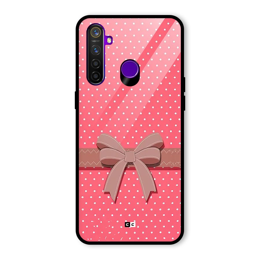 Gift Ribbon Glass Back Case for Realme 5 Pro