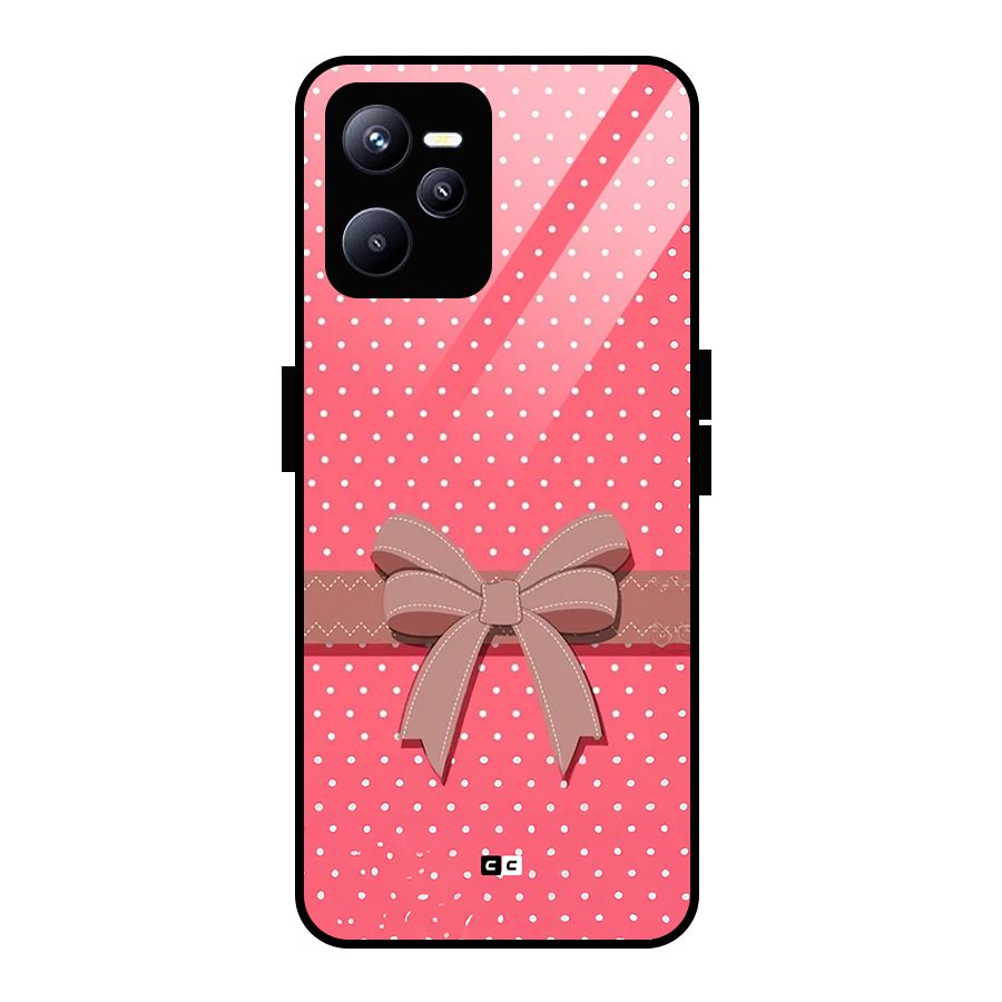 Gift Ribbon Glass Back Case for Realme C35