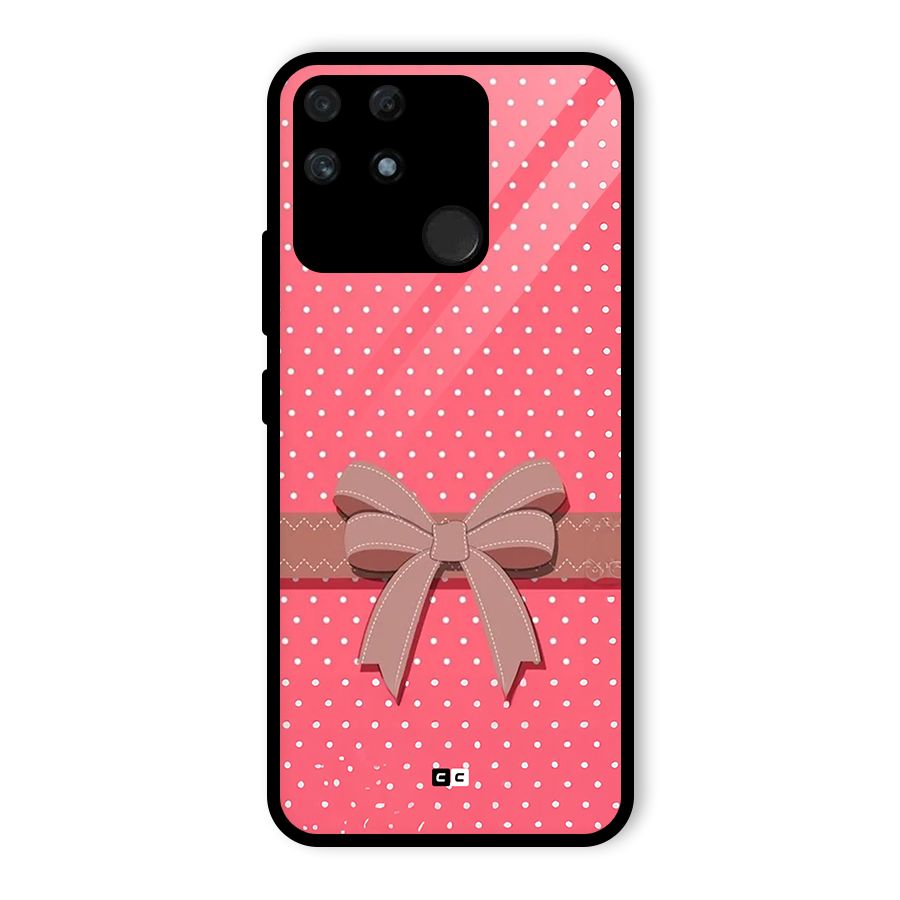 Gift Ribbon Glass Back Case for Realme Narzo 50A