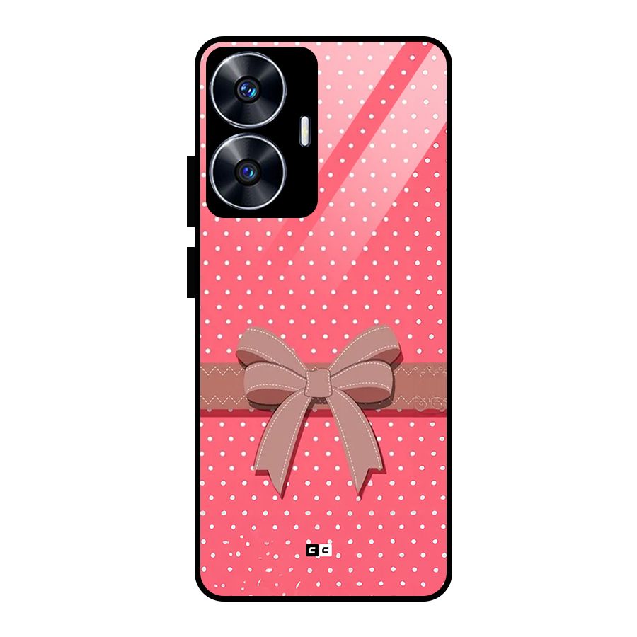 Gift Ribbon Glass Back Case for Realme Narzo N55